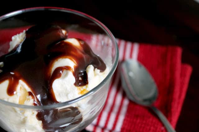 Use this sweet caramel nutella sauce as a decadent ice cream topping