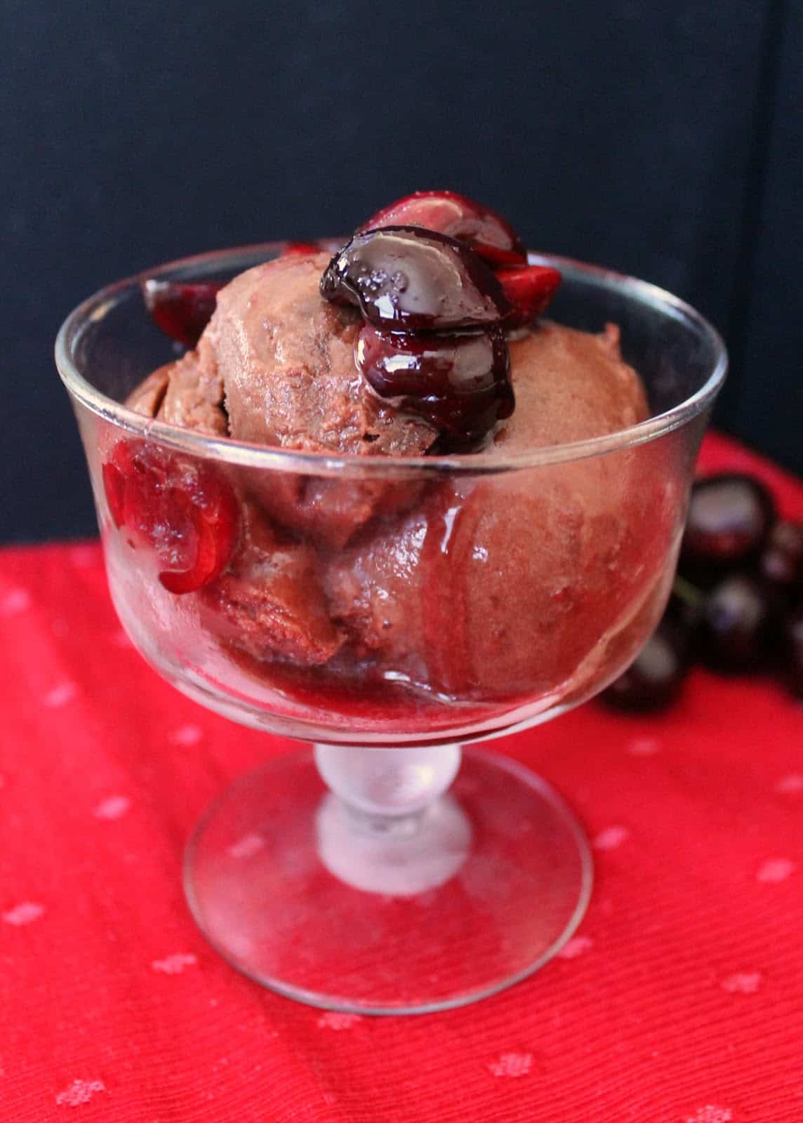 Bittersweet Chocolate-Cherry Sorbet with Fresh Cherry Compote - The ...