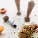 Ice Cream Social: Honey Whiskey Peach Crumble Ice Cream | Food Faith Fitness