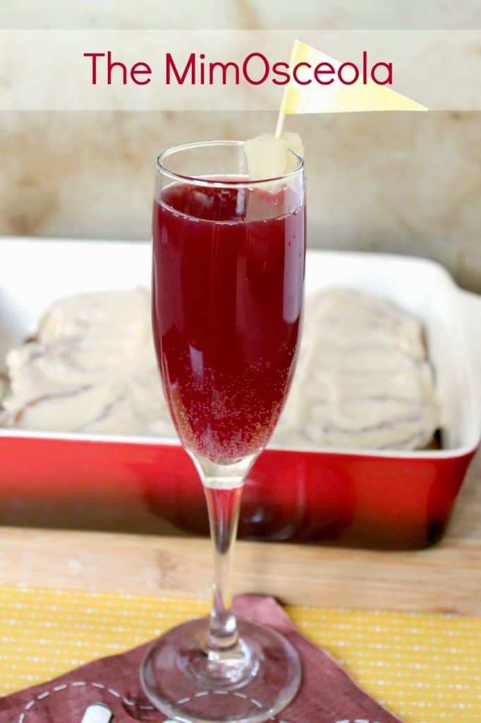 This Florida State University inspired fruity mimosa is a perfect brunch cocktail to enjoy on game day weekend