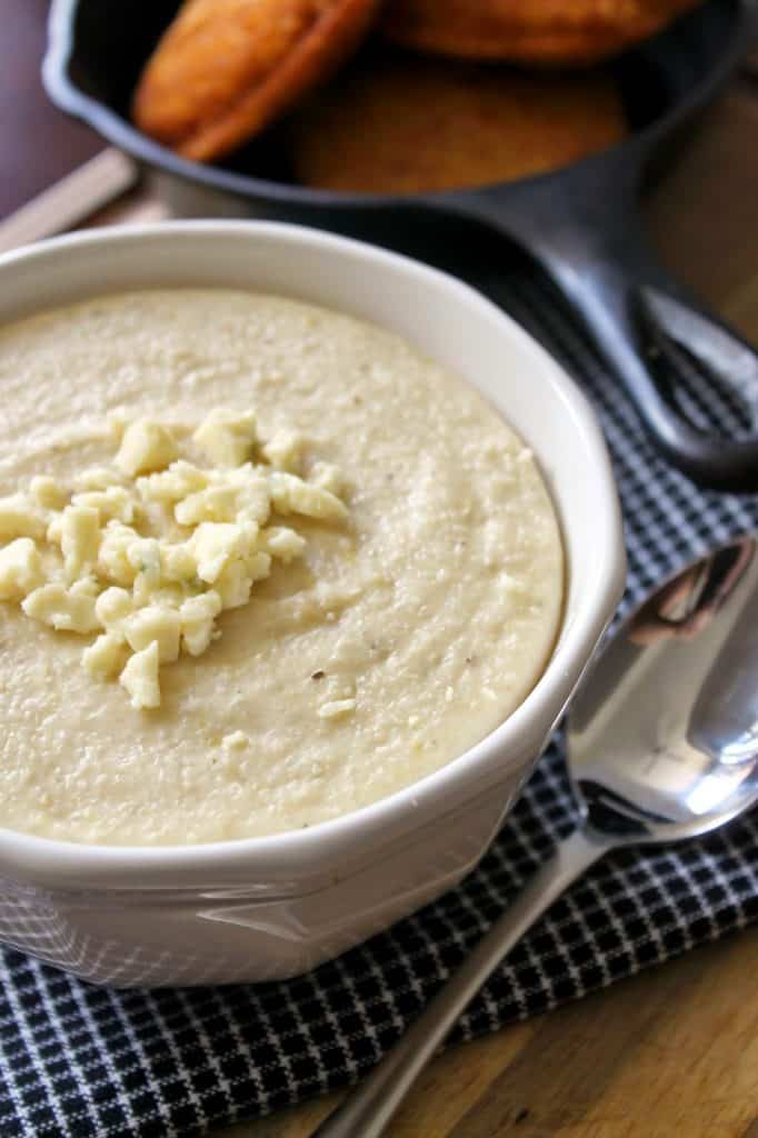 Smoky Blue Cheese Grits - The Kitchen Prep Blog
