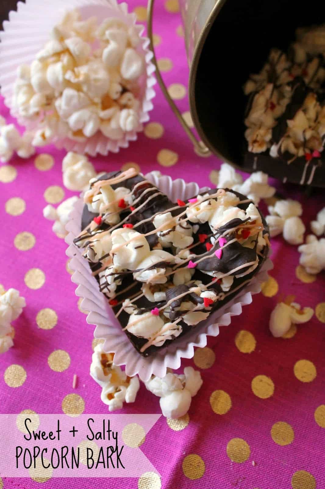 Sweet & Salty Popcorn Bark Valentines - The Kitchen Prep Blog