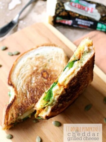 Double Pumpkin Cheddar Grilled Cheese