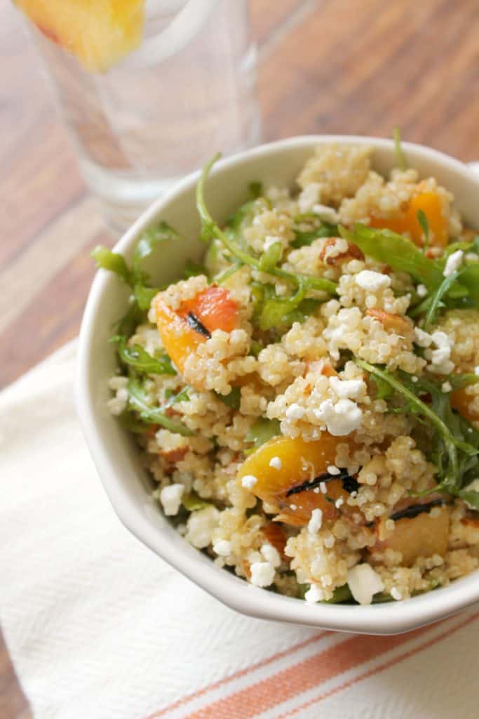 Grilled Peach & Arugula Quinoa Salad The Kitchen Prep Blog