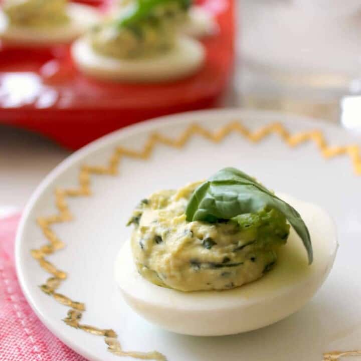 Spinach & Artichoke Deviled Eggs