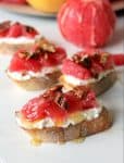 Honeyed Grapefruit & Ricotta Crostini