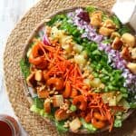 Hawaiian-Inspired BBQ Shrimp Rainbow Cobb Salad