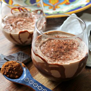 Mexican Chocolate Yogurt Mousse Cups! The warm, rich flavors of cinnamon-scented Mexican hot chocolate are present in this smooth, creamy treat.