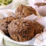 Healthy Zucchini Superfruit Muffins! You won't believe these muffins make a healthy addition to breakfast and brunch by tasting them, but they're bursting with wholesome ingredients! Sweetened with coconut sugar and fortified with flax, superfruits and zucchini, they're a muffin you'll want to make again and again.