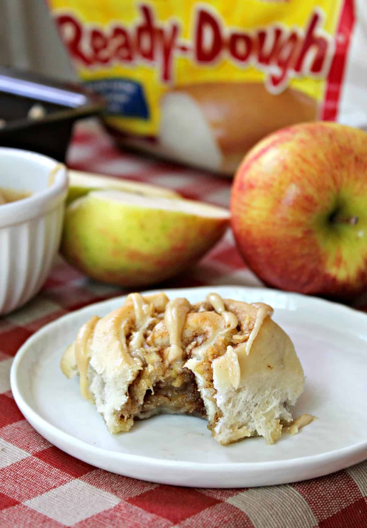 These easy caramel apple cinnamon rolls are made even easier with Ready Dough! The perfect weekend brunch recipe