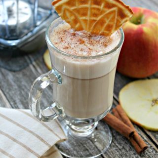 "Apple Pie" White Hot Chocolate! Sweet and creamy, with undertones of apple pie, this might just become your favorite way to warm up during the cold weather months! 