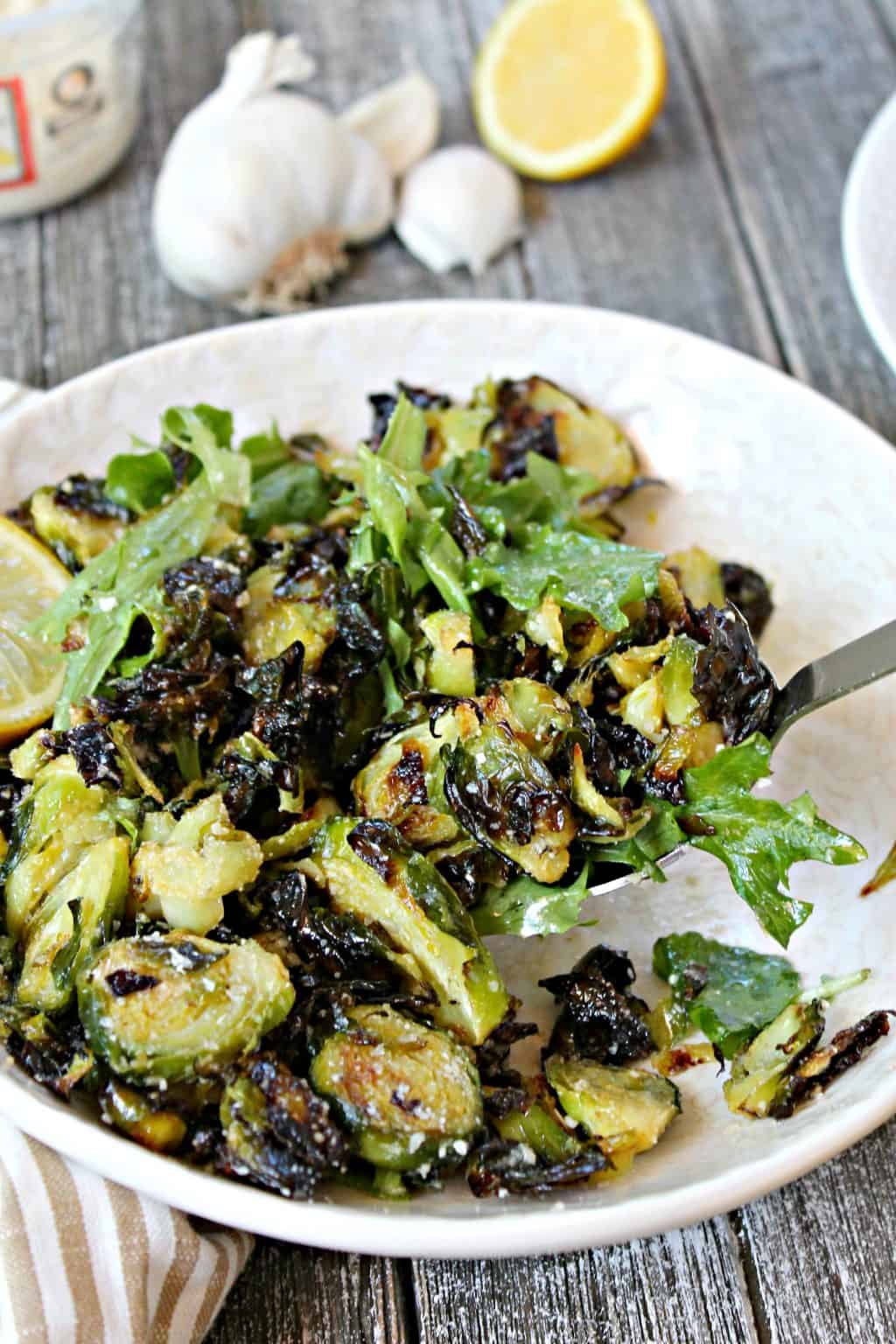 Lemon Parmesan Roasted Brussels Sprouts The Kitchen Prep Blog