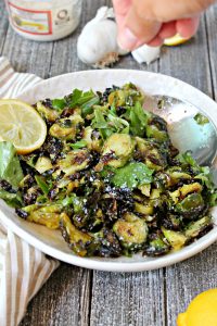 Lemon Parmesan Roasted Brussels Sprouts - The Kitchen Prep Blog