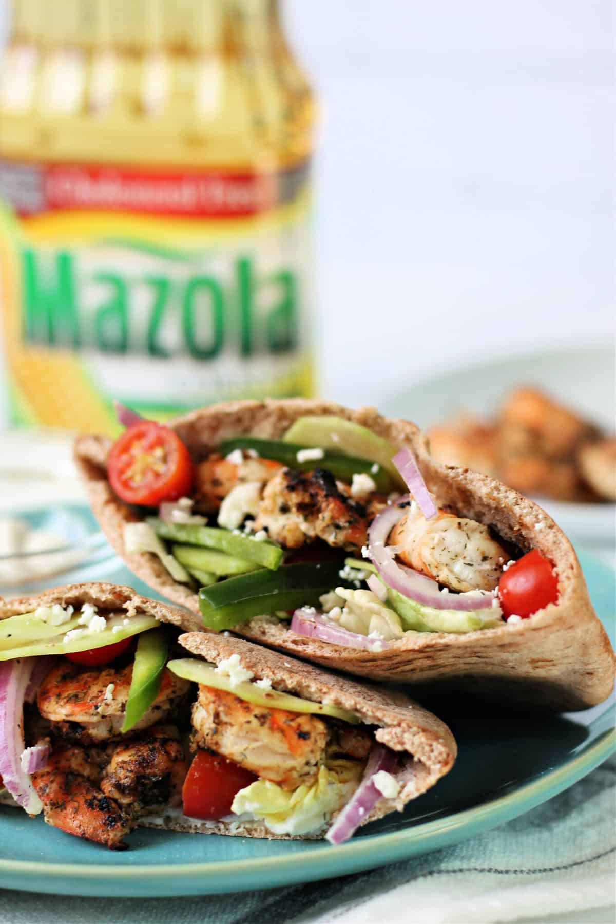 Grilled Greek Shrimp Pitas - The Kitchen Prep Blog